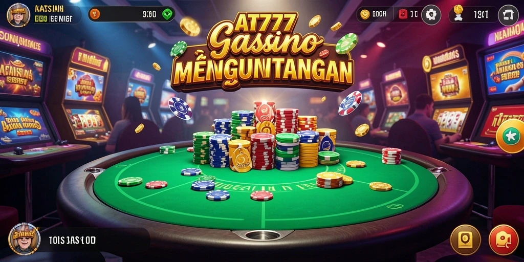 Tampilan permainan Kasino seru di AT777 yang penuh aksi.