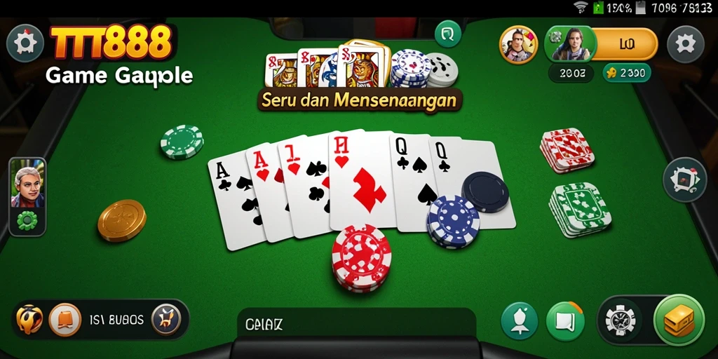 Tampilan menarik gameplay Gaple di TTT888.